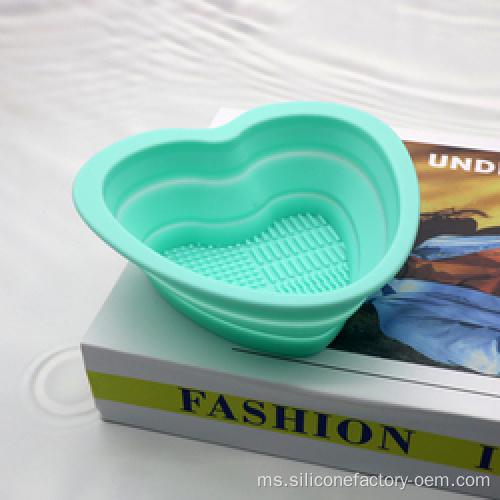 Alat Pembersih Kosmetik Mini yang Boleh Dilipat Mini Silicone